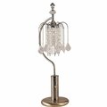 Homeroots 27 in. Metal Chandelier Table Lamp, Antiqued Gold 468442